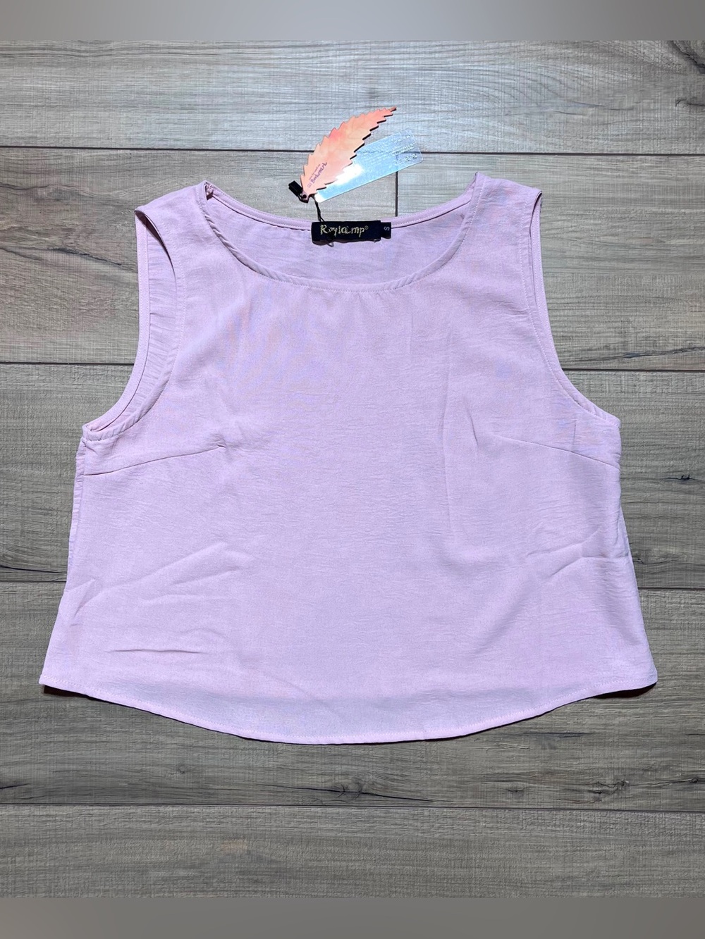 Roylamp Womens Cropped Flowy Tank Top Size Small Pink